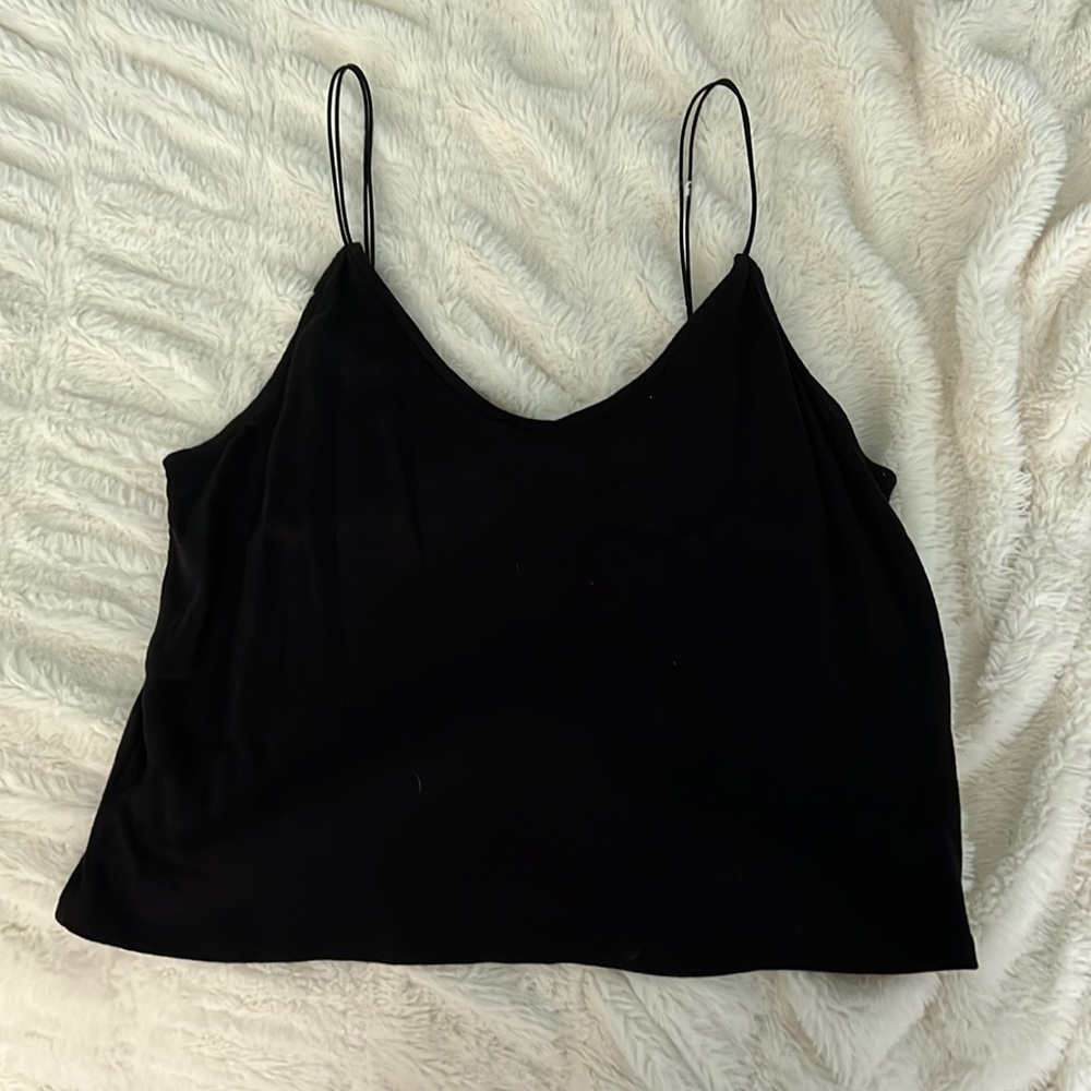 cropped black tank